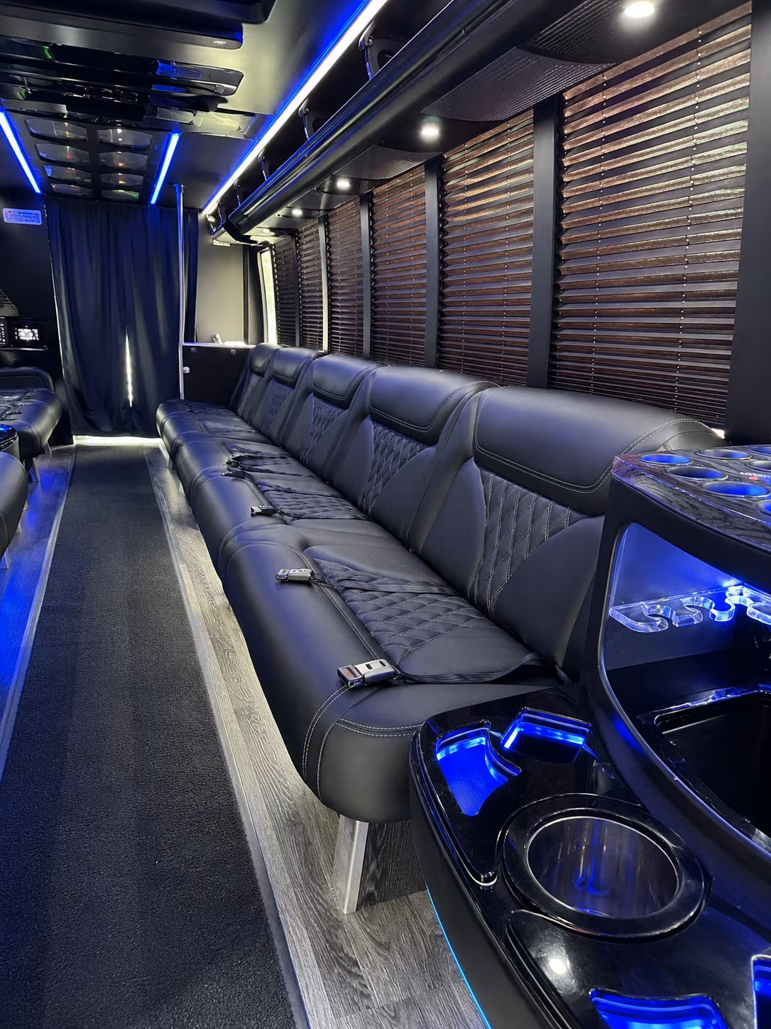 18 Passenger Party Bus Inside