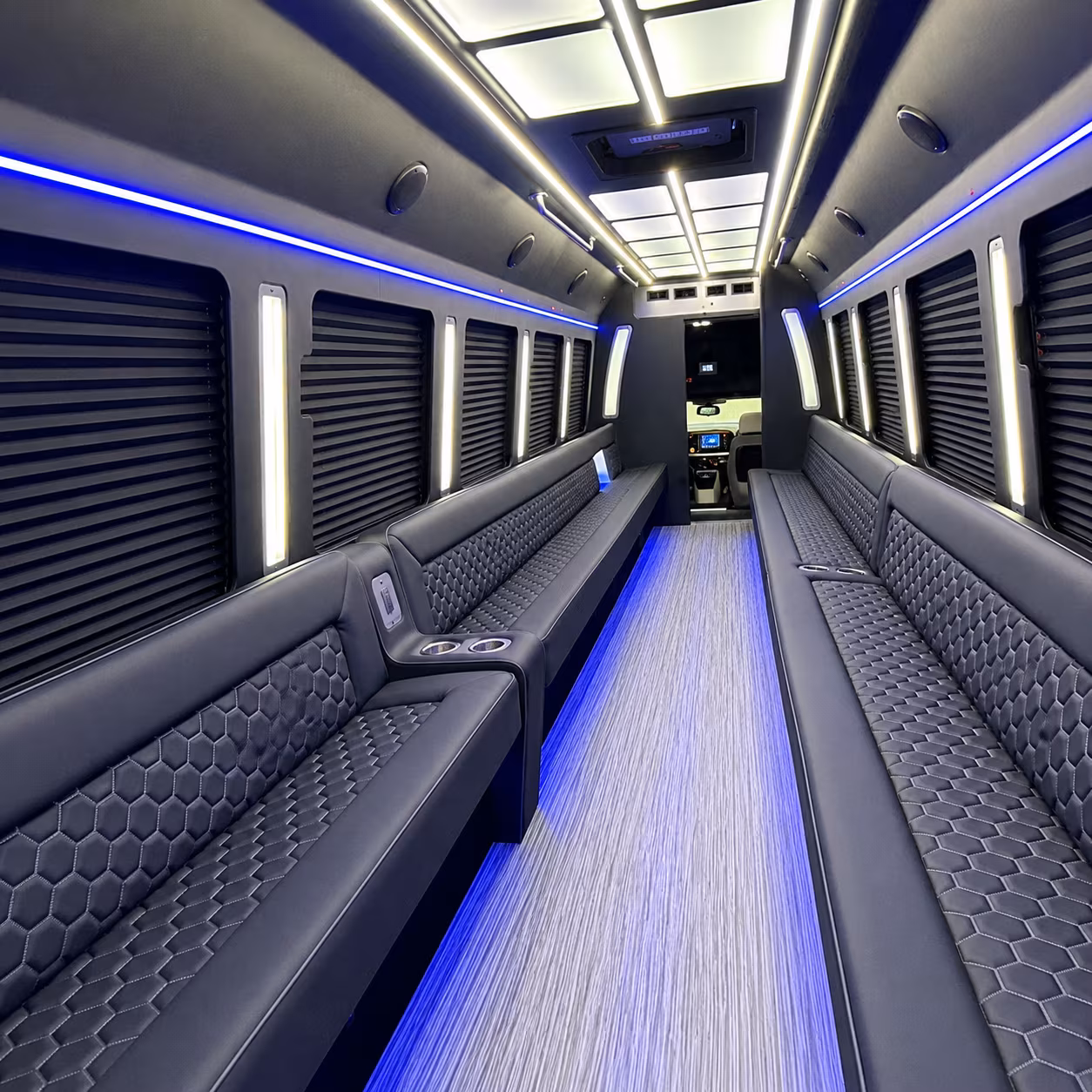 50 Passenger Party Bus Inside