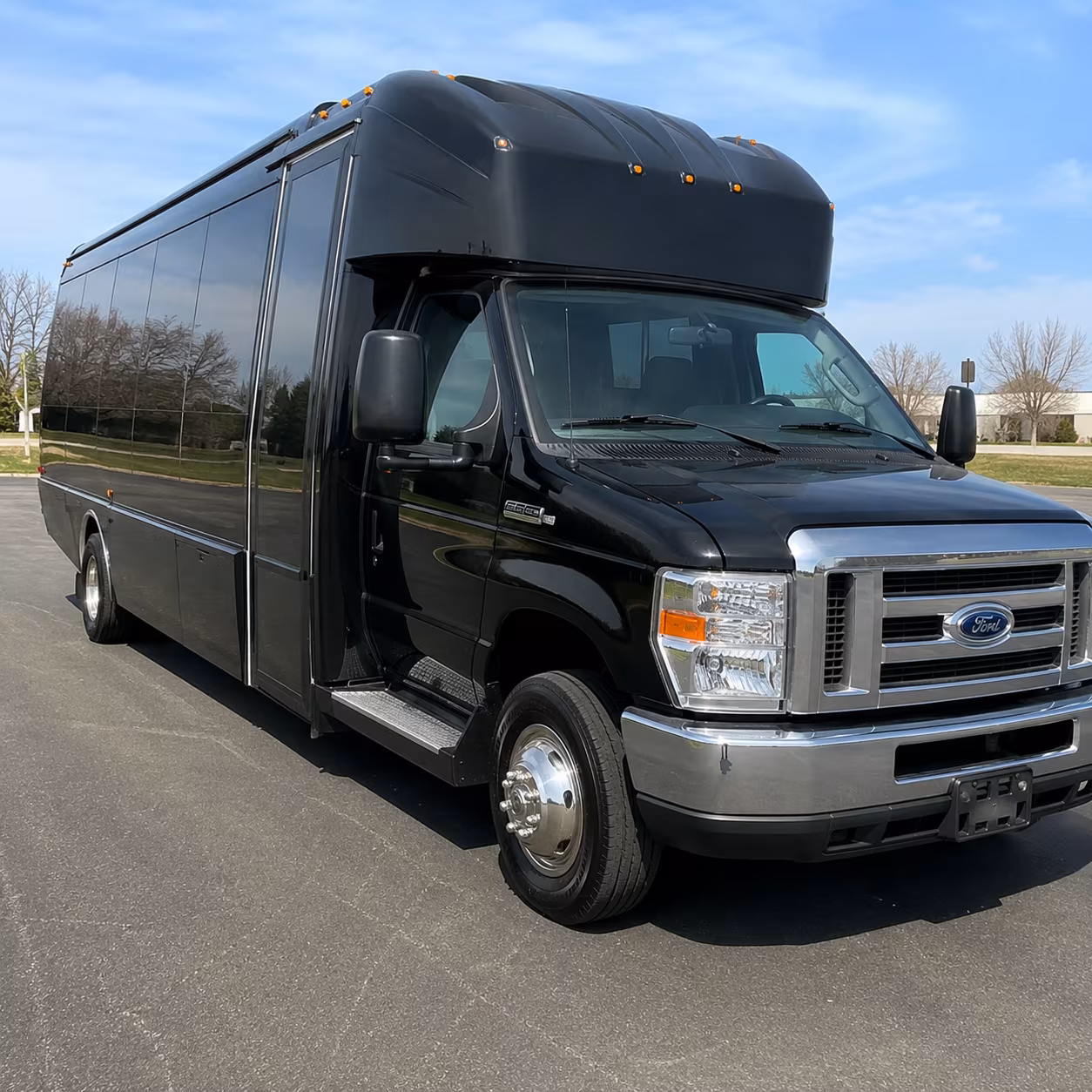 Passenger seating aboard a party bus rental serving New Orleans