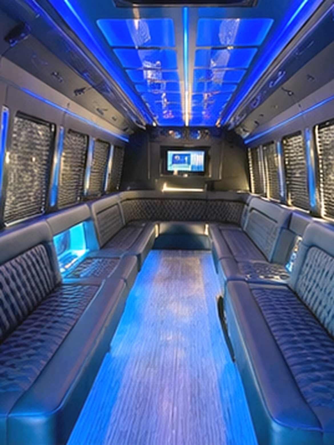 New Orleans Private Event Transportation party bus interior