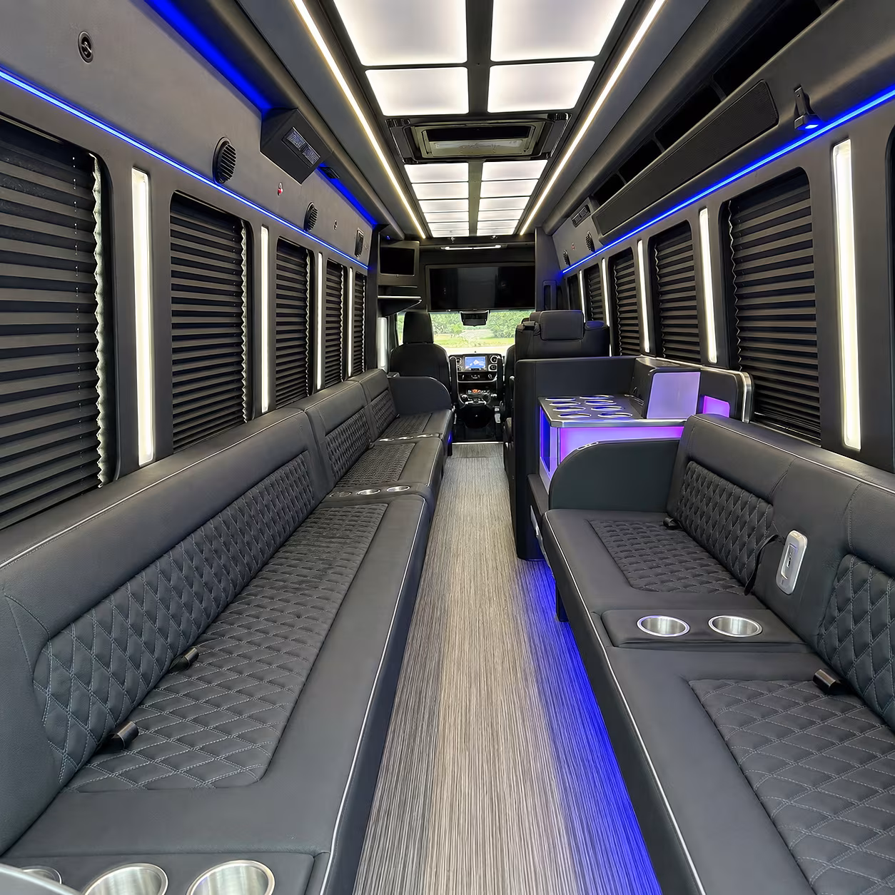 New Orleans Prom & Homecoming Transportation party bus interior