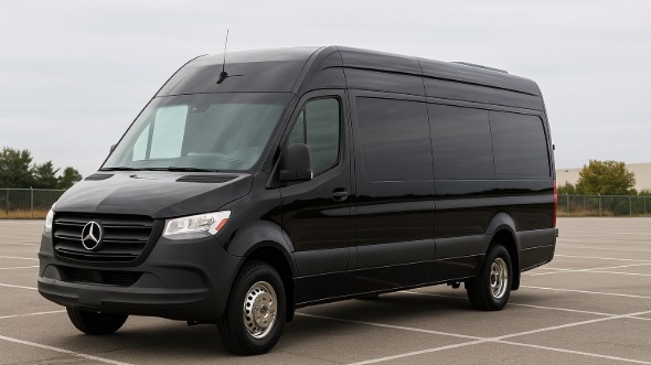 Exterior of New Orleans Party Bus Company's 14 Passenger Sprinter Limousine in New Orleans
