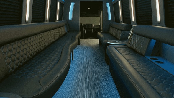 Interior of Charter Bus Company Baton Rouge's 20 Passenger Party Bus in Baton Rouge