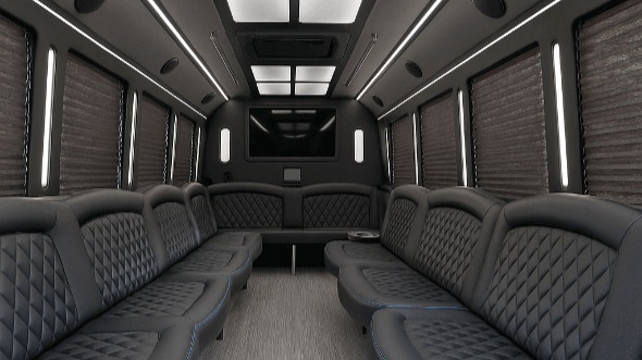 Interior of Charter Bus Company Metairie's 20 Passenger Party Bus in Metairie