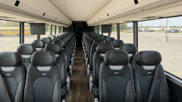 Interior of Charter Bus Company New Orleans's 28 Passenger Minibus in New Orleans