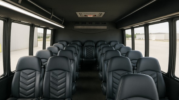 Interior of Charter Bus Company New Orleans's 35 Passenger Mini Bus in New Orleans