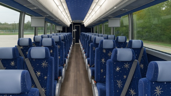 Interior of Charter Bus Company New Orleans's 40 Passenger Charter Bus in New Orleans