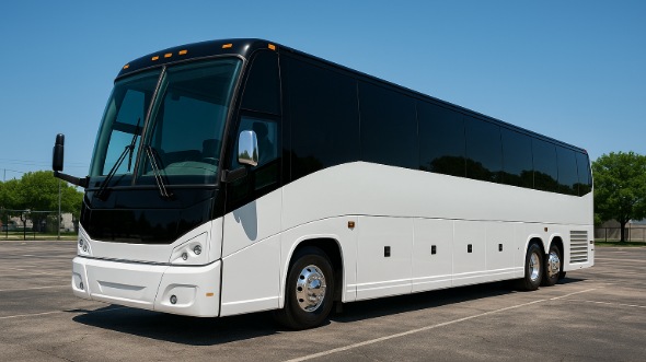 Exterior of Charter Bus Company Lake Charles's 40 Passenger Party Bus in Lake Charles