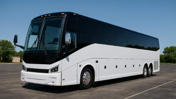 Exterior of Charter Bus Company Port Arthur's 40 Passenger Party Bus in Port Arthur