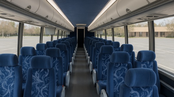 Interior of Charter Bus Company New Orleans's 45 Passenger Charter Bus in New Orleans