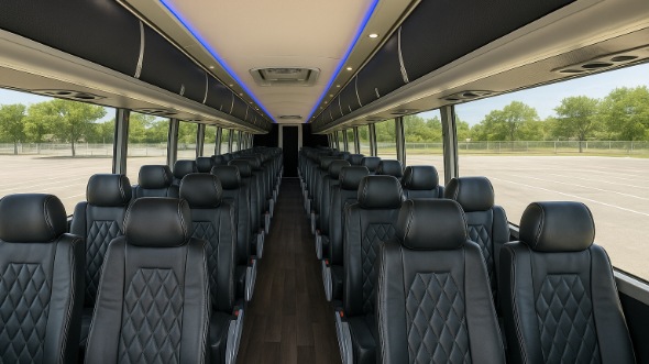 Interior of Charter Bus Company New Orleans's ADA Charter Bus in New Orleans