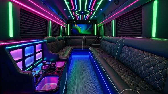 new orleans 20 passenger party bus inside